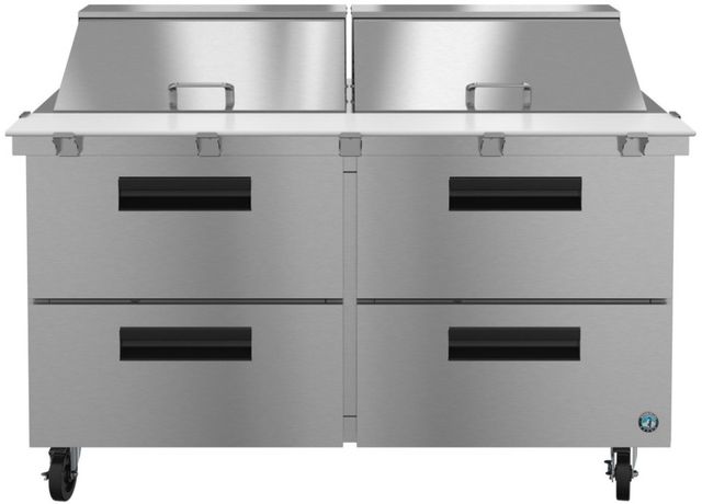 Hoshizaki 60" 17.55 Cu. Ft. Stainless Steel Two Section Mega Top Prep Table Refrigerator with Stainless Drawers-0