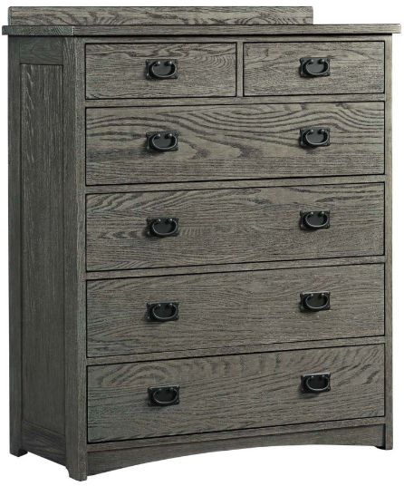 Intercon Oak Park Brushed Pewter 5-Drawer Media Chest-0