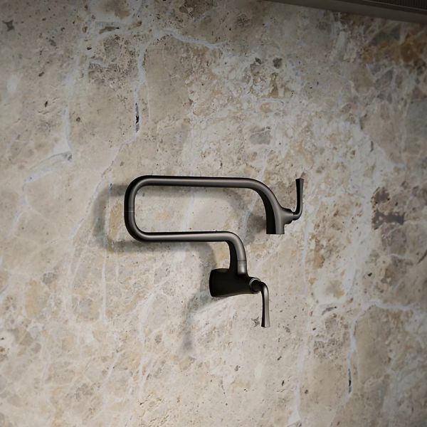 KOHLER® Graze® Matte Black Wall-Mount Pot Filler-1