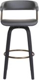 Armen Living Topanga Black/Gray Swivel Bar Stool-3
