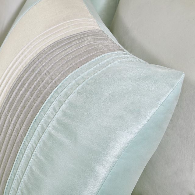 Olliix by Madison Park 7 Piece Aqua Queen Amherst Comforter Set-4
