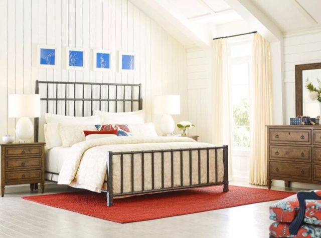Kincaid® Acquisitions Black Sylvan Queen Metal Rod Bed-2