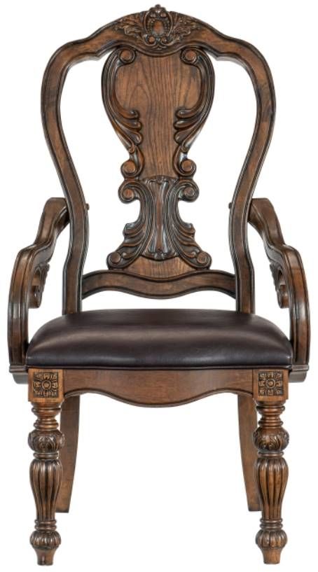 Homelegance® Bergen Dark Oak Dining Arm Chair-2