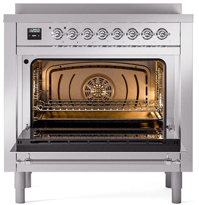 Ilve® Nostalgie II Series 36" Stainless Steel Pro Style Induction Range-2