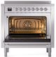 Ilve® Nostalgie II Series 36" Stainless Steel Pro Style Induction Range-2