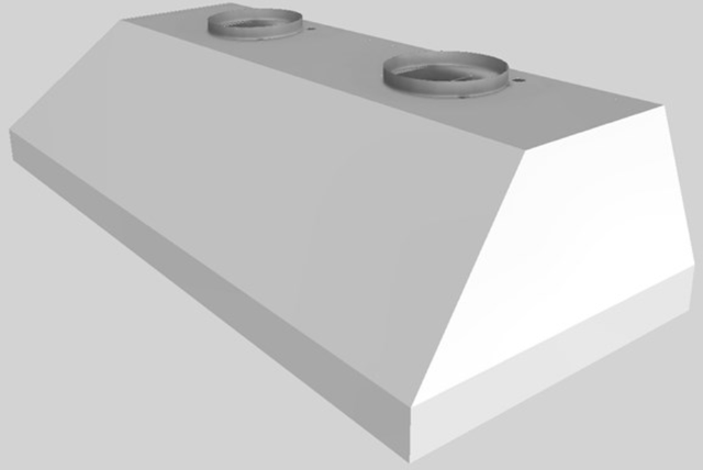 Vent-A-Hood® 54" White Wall Mounted Liner Insert-4