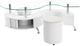 Coaster® Buckley 3-Piece Glass Top/White High Gloss Full Living Room Set-1