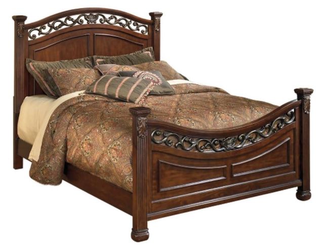 Signature Design by Ashley® Leahlyn 4-Piece Warm Brown Queen Panel Bed Set-1