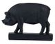 A & B Home Matte Black Pig Figurines-1