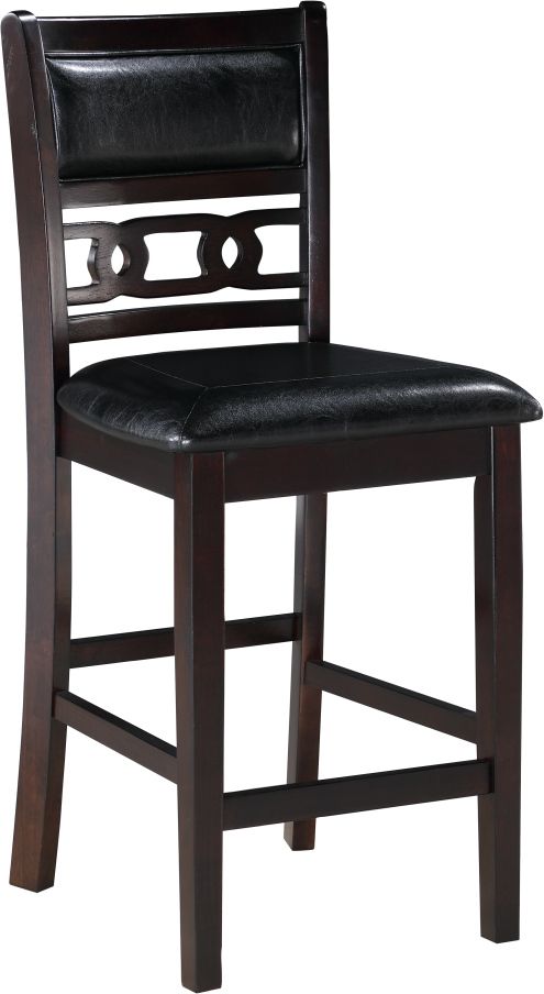 New Classic® Home Furnishings Gia 5-Piece Ebony Square Counter Height Dining Set-3