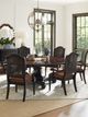 Tommy Bahama® Furniture Kingstown Bonaire Brown Cassis Top Dining Table with Tamarind Pedestal Base-1
