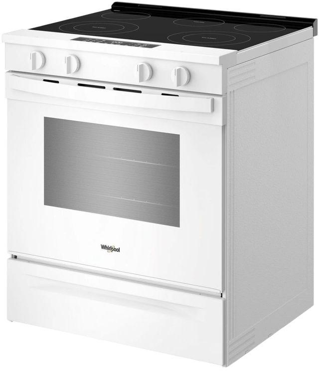 Whirlpool® 30'' White Smart Slide-In Electric Range with Air Cooking Technology and Steam Clean-3