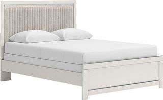 Signature Design by Ashley® Zuraleus White Queen Upholstered Panel Bed