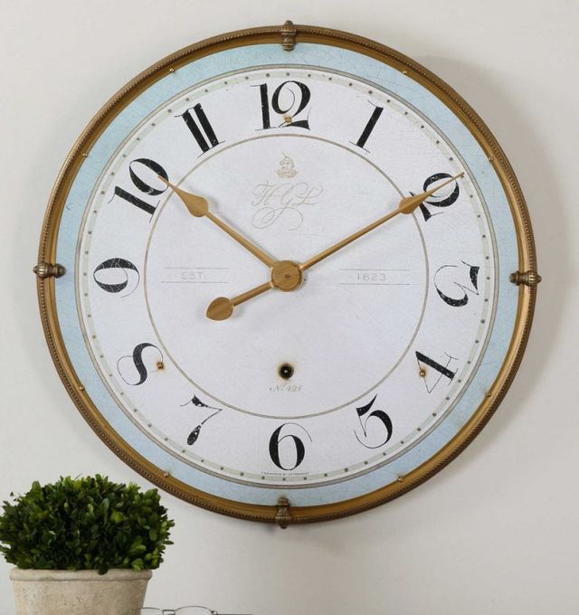 Uttermost® Torriana Gold Wall Clock-1