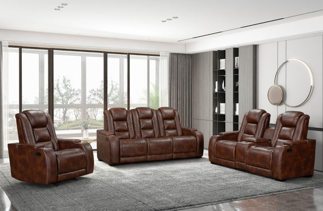 New Classic® Home Furnishings Chester Brown Manual Glider Recliner-1