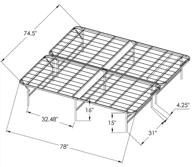 Coaster® Mabel Black King Mattress Support-3