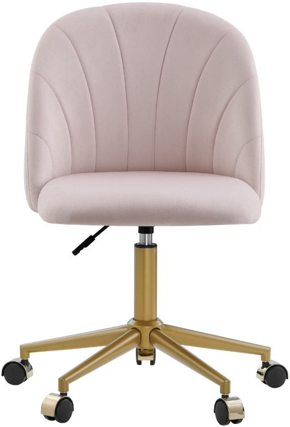 Linon Abigail Blush Pink Desk Chair-2