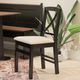 Linon Torino 2-Piece Black X-Back Dining Chair-1