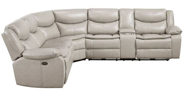 Homelegance® Fargo 3-Piece Silver Gray Power Reclining Sectional with Right Console-2
