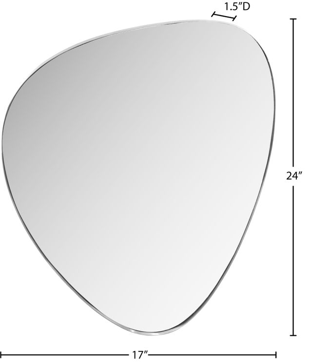 Meridian Furniture Finch Brushed Silver 36" Mirror-4