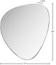Meridian Furniture Finch Brushed Silver 36" Mirror-4