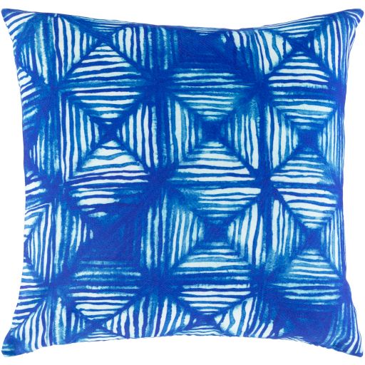 Surya Azora Bright Blue 20"x20" Toss Pillow with Down Insert-1