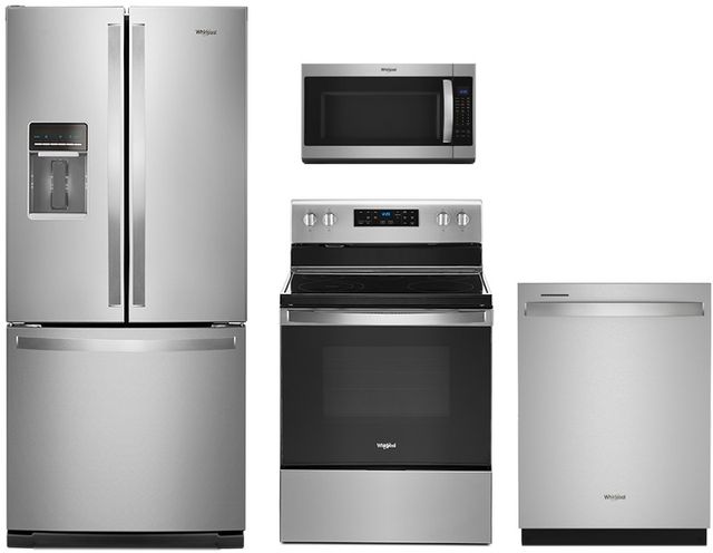 Whirlpool® 4 Piece Fingerprint Resistant Stainless Steel Kitchen Package-0