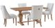 Powell® Banks 5-Piece Beige/Rustic Honey Dining Set-0