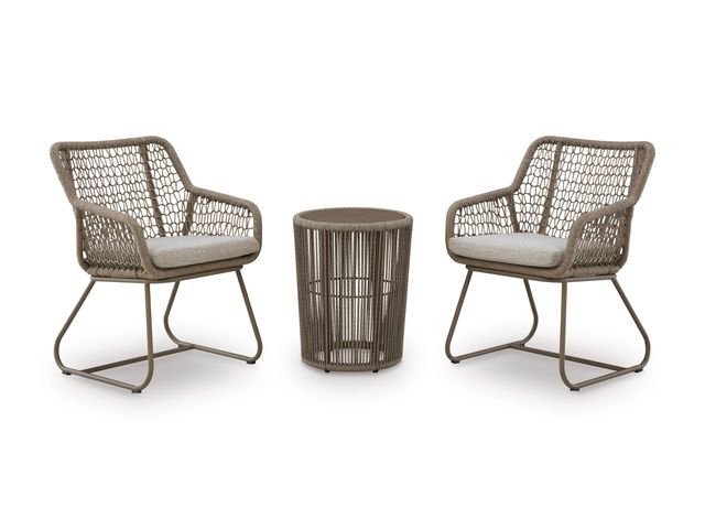 Signature Design by Ashley® Majors Beach 3-Piece Beige Aluminum/Fabric Outdoor Table Set-0