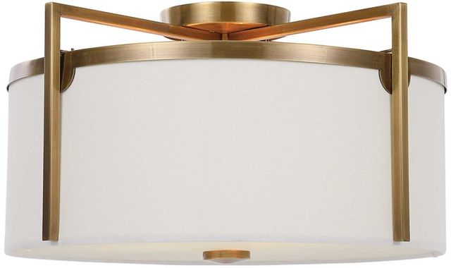 Uttermost® Colfax Antique Brass 3-Light Semi Flush-0