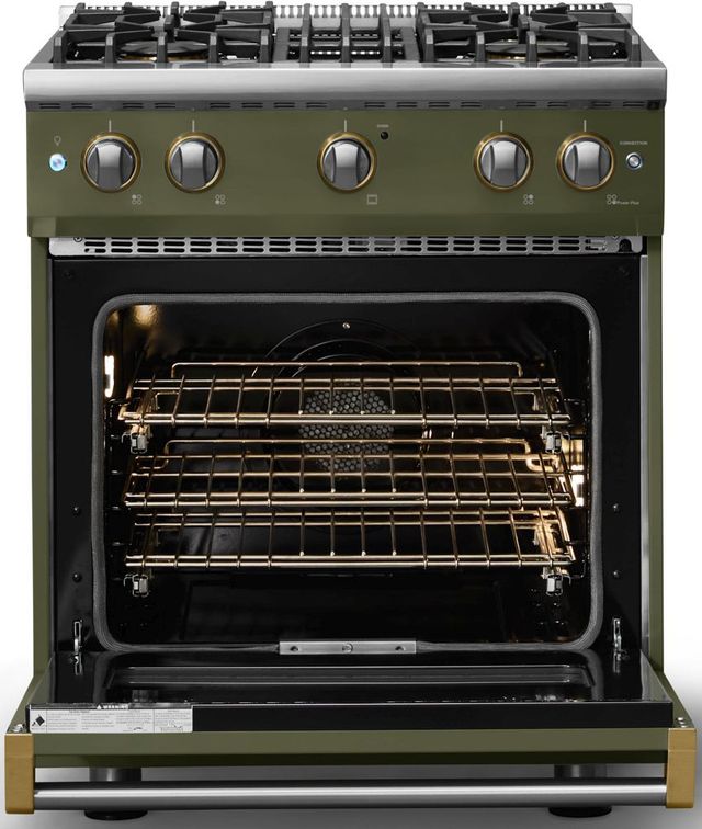 Viking® 5 Series 30" Martini Pro Style Gas (NG) Range with Brushed Brass Trim-1