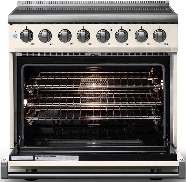 Viking® 5 Series 36" Pure White Pro Style Induction Range with Polished Chrome Trim-1