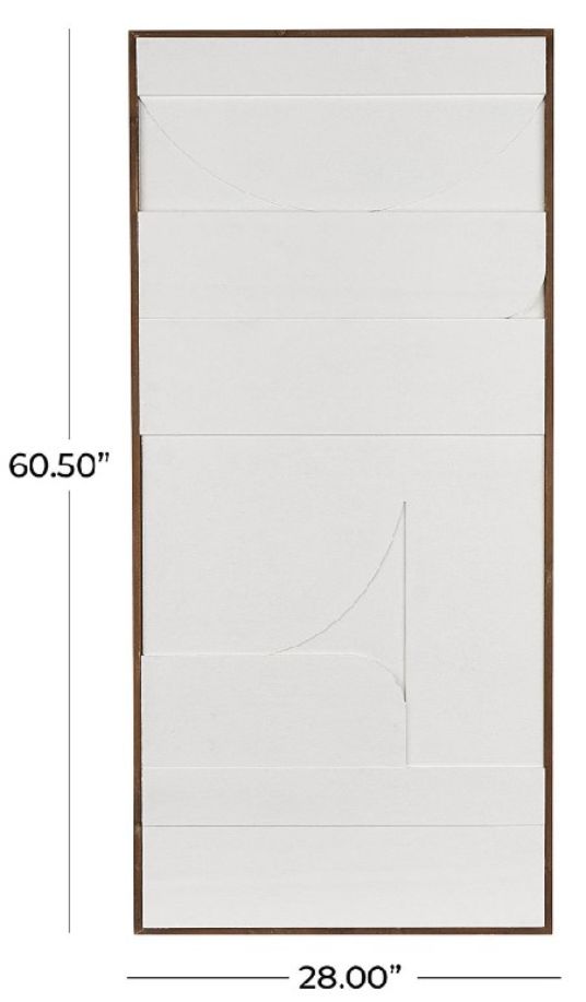 Deco Marche White Geometric Dimensional Wall Decor-3