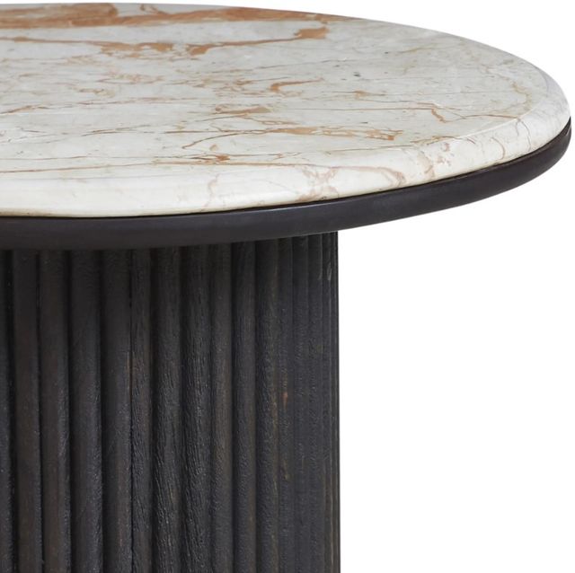 Renwil® Alessio Natural Side Table with Walnut Base-3