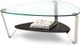BDI Dino™ 1347 Glass Top Small Cocktail Table with Espresso Stained Oak Shelf -1