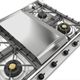 Ilve Nostalgie II 36” Stainless Steel Liquid Propane Cooktop with 6 Burners, Griddle and Burnished Trim-4