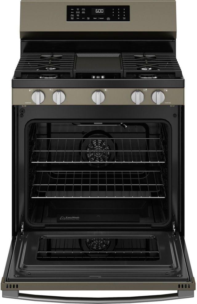 GE® 30'' Fingerprint Resistant Slate Freestanding Gas Range-2