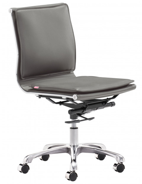 Zuo® Modern Lider Plus Gray Armless Office Chair-0