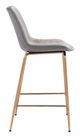 Zuo® Tony Gray and Gold Counter Chair-2