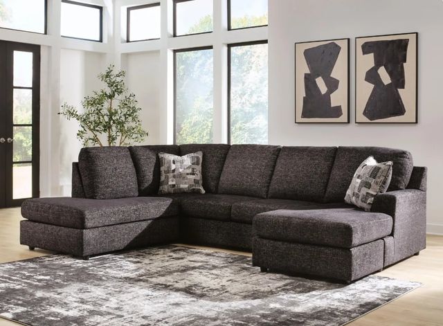 Signature Design by Ashley® Lentiz 2-Piece Onyx Right-Arm Facing Sectional and Chaise-1
