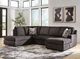 Signature Design by Ashley® Lentiz 2-Piece Onyx Right-Arm Facing Sectional and Chaise-1