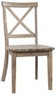 Jofran Inc. Eastern Tides Brushed Bisque X Back Dining Chair-0