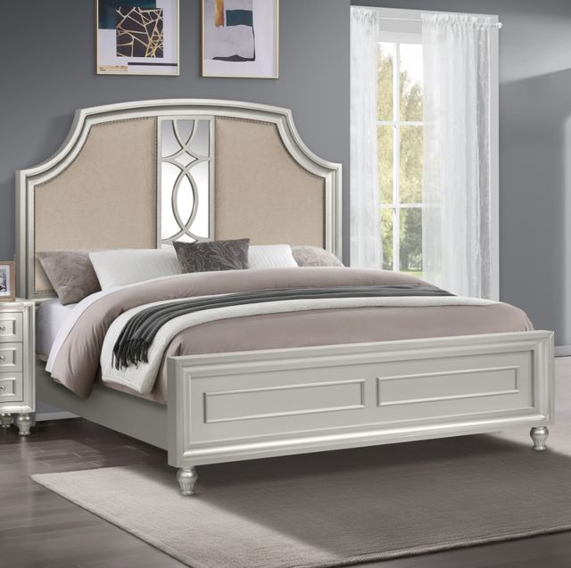 New Classic® Home Furnishings Reflections Silver King Panel Bed-1