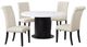 Coaster® Sherry 5-Piece Beige Round Marble Top Dining Table Set-0