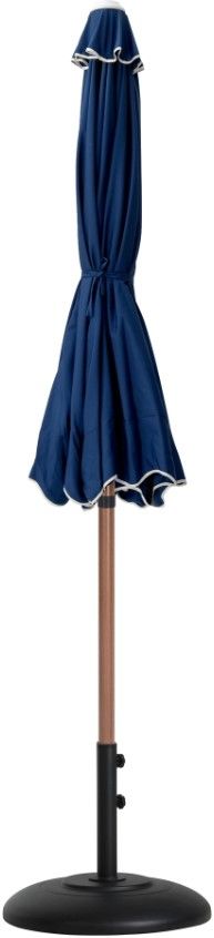 Meridian Furniture Amalfi Navy Aluminum Outdoor Patio Umbrella with Round Base-1
