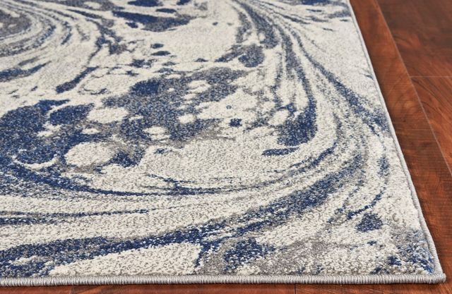 KAS Rugs Watercolors Grey Marble 5'x8' Rug-1