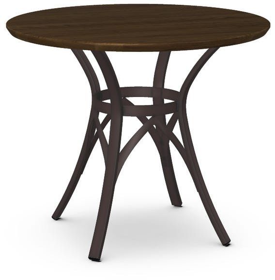 Amisco Customizable Kai Round Table with 36" Solid Ash Table Top-0