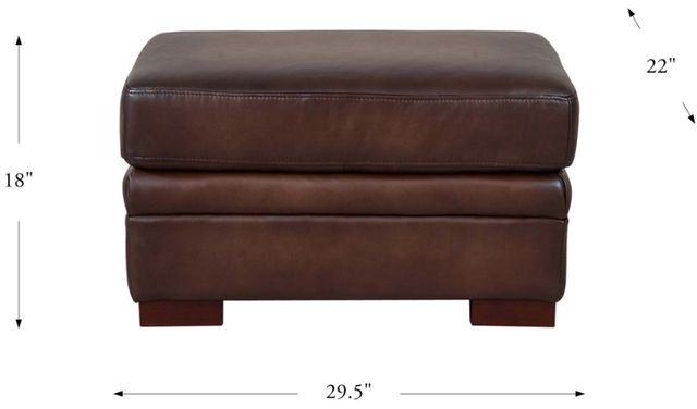 Hydeline® Brookfield Caramel Brown Ottoman-1