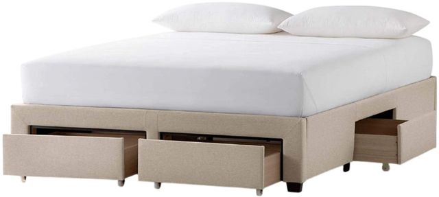Malouf® Watson Oat California King Upholstered Storage Platform Bed-2