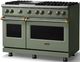 Viking® 5 Series 48" Eucalyptus Pro Style Gas (NG) Range with Brushed Brass Trim-2